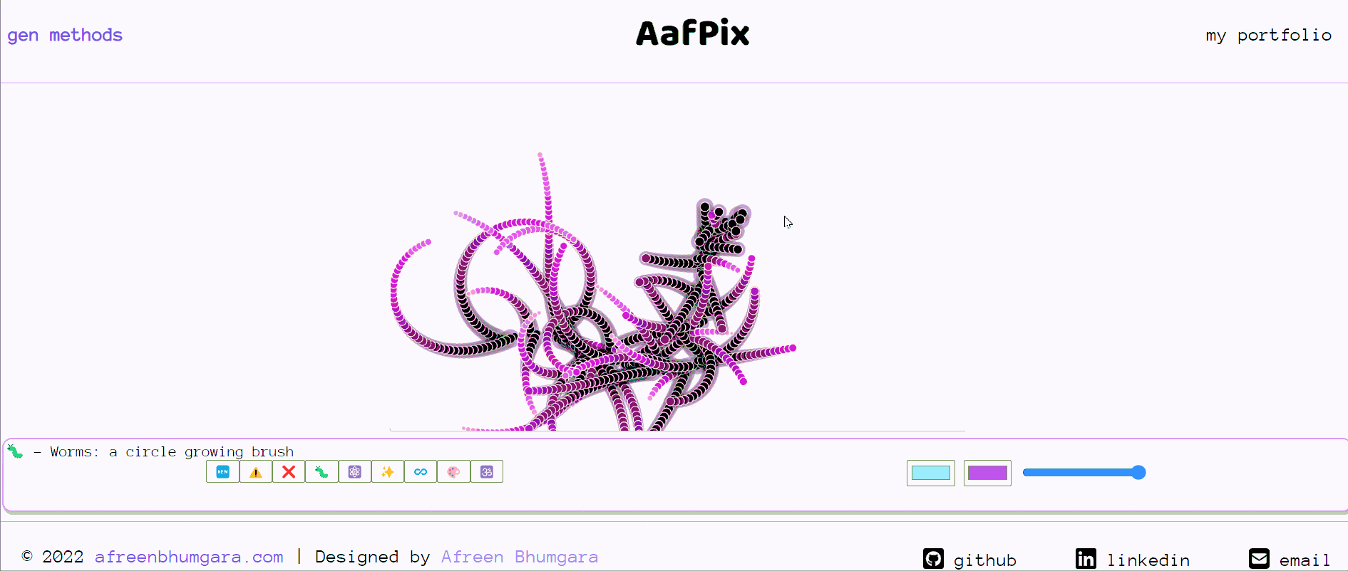 Generative art paint tools JavaScript?